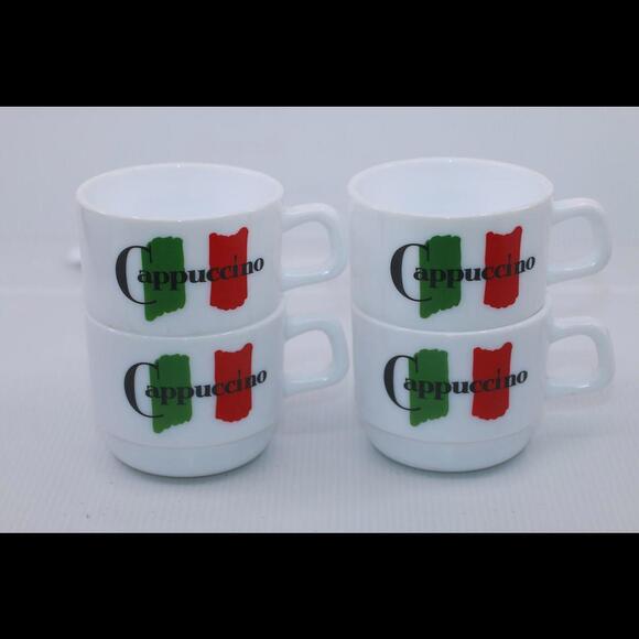 Lot of 4 Arcopal France Set of 4 Maxwell House Small Cappuccino Cups #2 - Picture 1 of 7